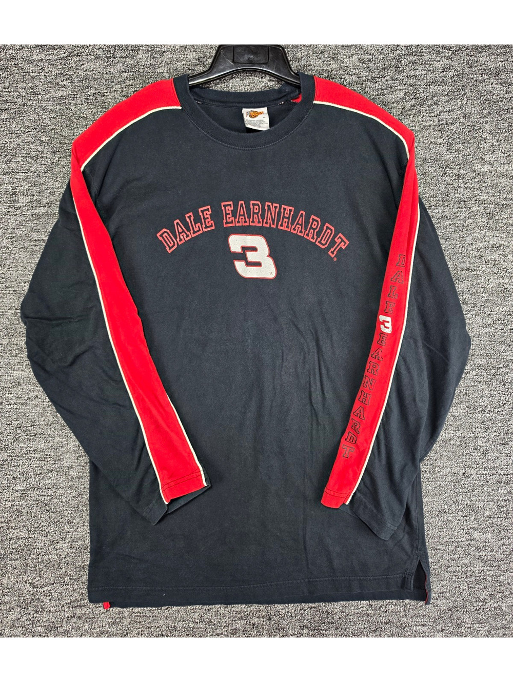 Winner's Circle Dale Earnhardt #3 NASCAR Long Sleeve Shirt, XL, Black/Red